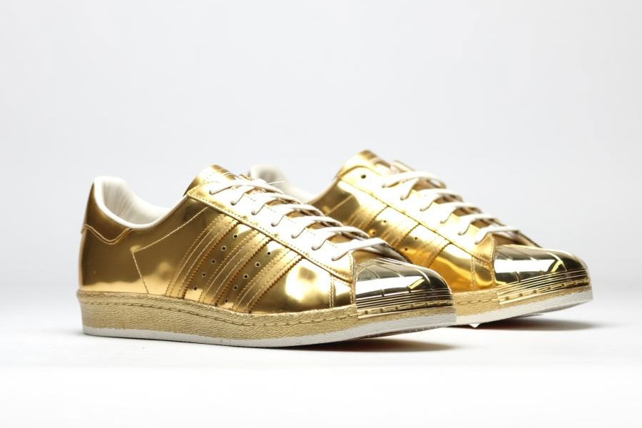 Cheap Adidas Superstar White & Rose Gold/Bronze FOUNDATION 