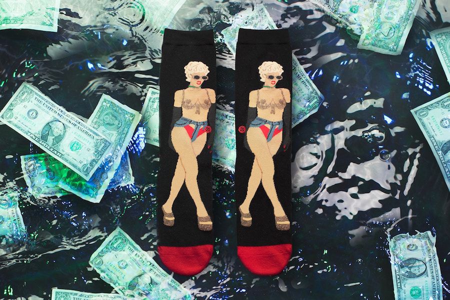 Fenty and Stance release socks covered in pictures of Rihanna