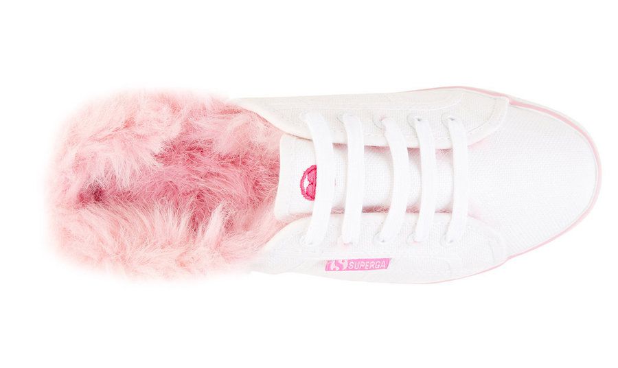 Superga and Charlotte Simone release fluffy pink sneakers for FW17