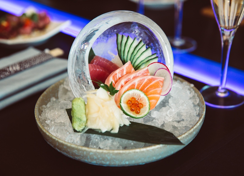 Sashimi ice globe