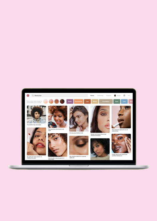 Pinterest is testing a new feature so you can search by skin tone