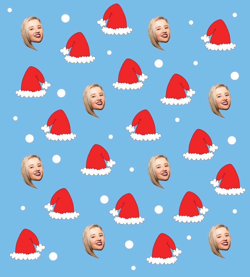 This website puts your face on gift wrap so you can win
