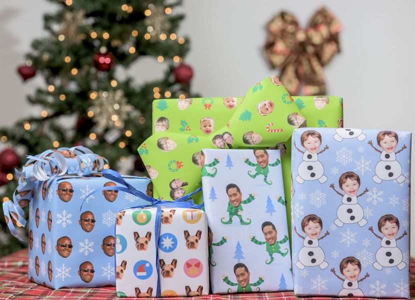 This website puts your face on gift wrap so you can win