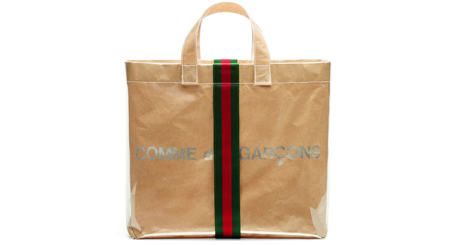 Comme des Garçons’ paper bag tote just got a Gucci upgrade