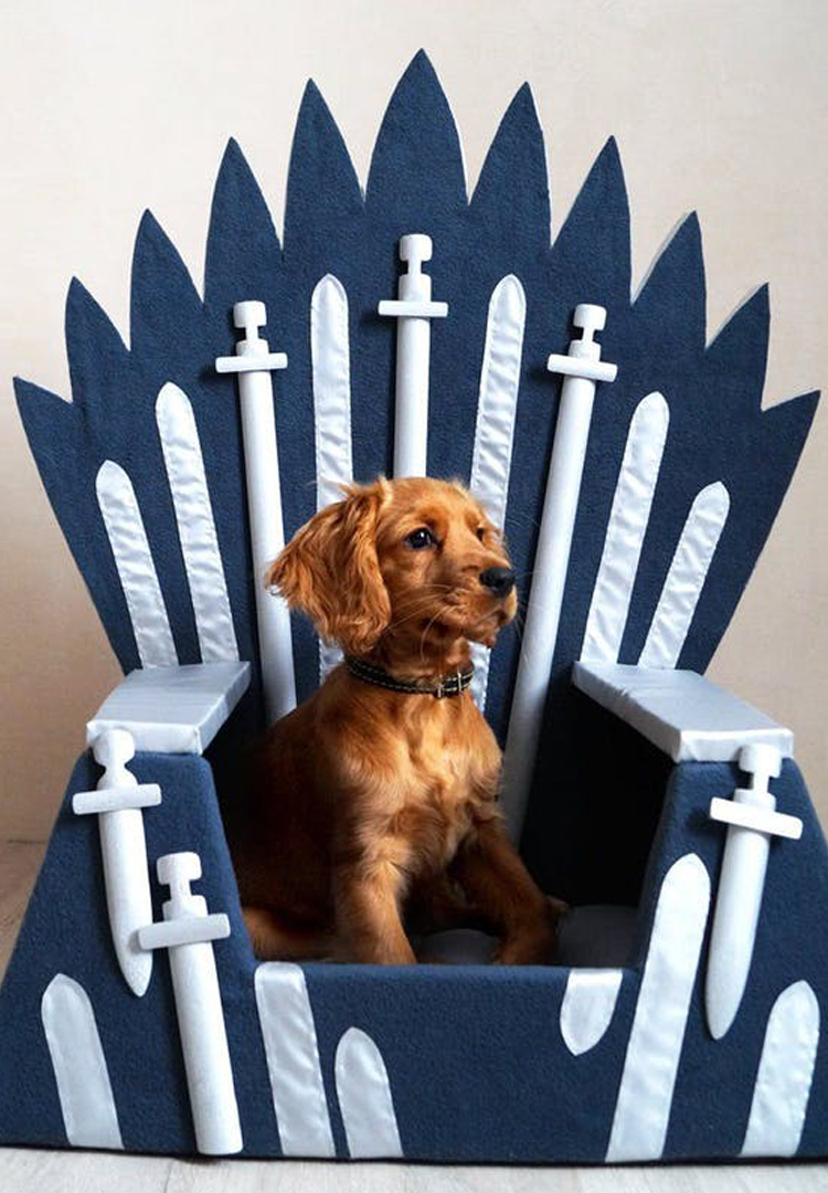 Your pet can now rule over the Seven Kingdoms with this Iron Throne bed