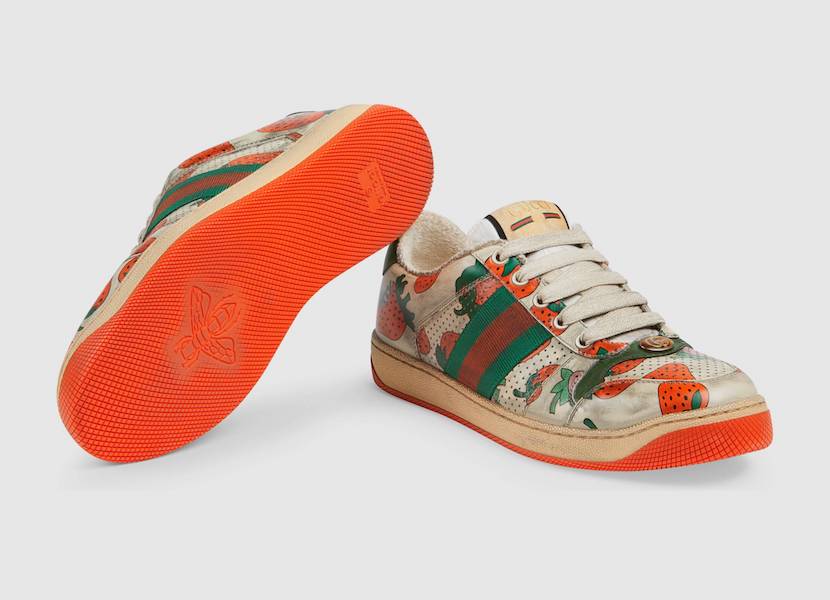 Gucci's latest dirty sneakers come covered in strawbs - Fashion Journal