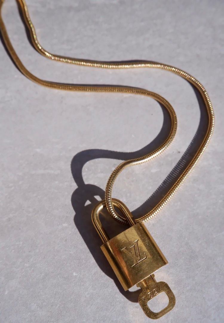 Vintage LOUIS VUITTON Lock on Chain