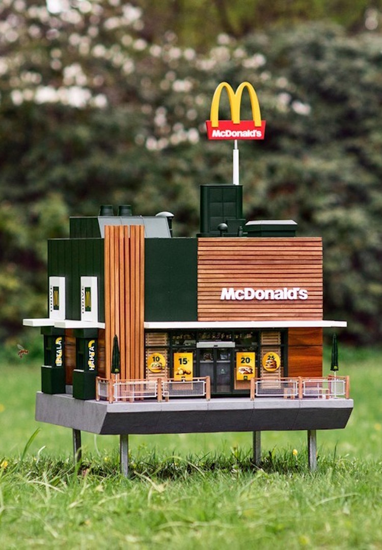 The McHive is a tiny McDonald’s just for bees
