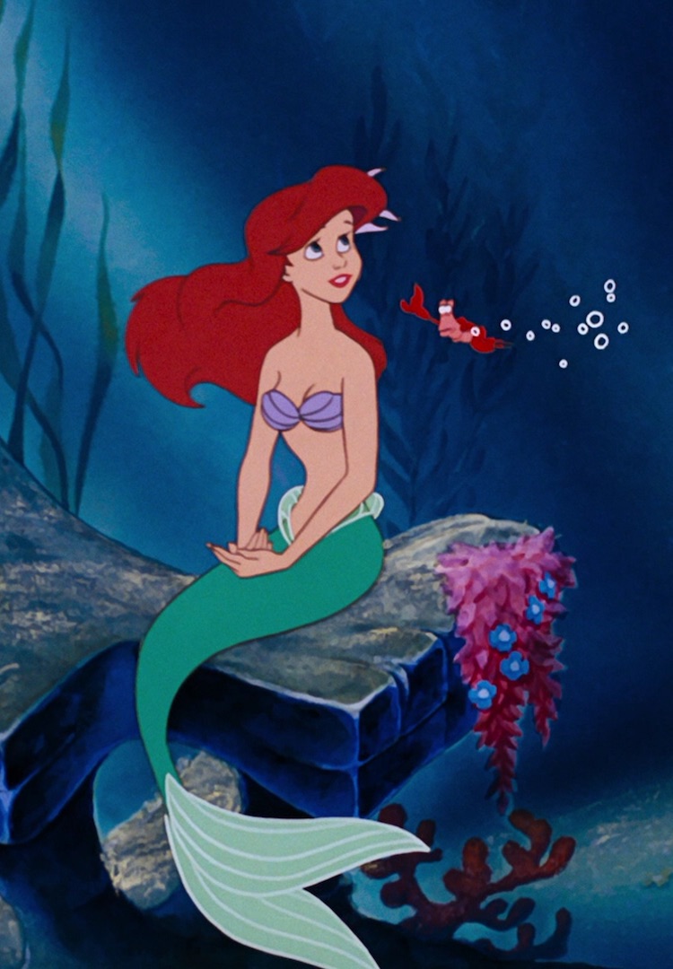 Ariel The Little Mermaid On Rock