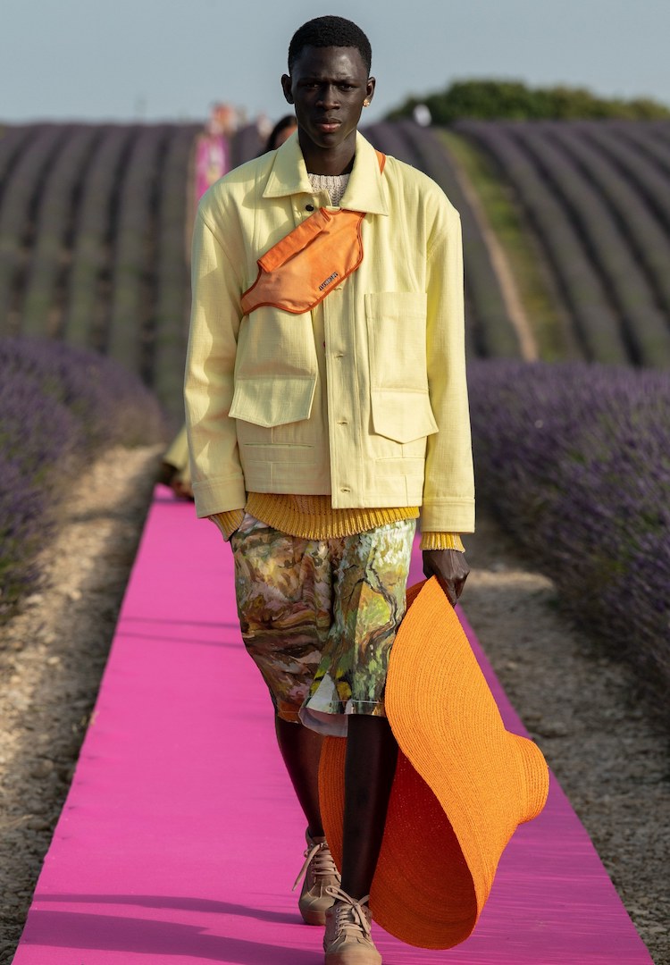 Jacquemus put on a David Hockney-inspired runway in a lavender field