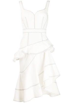 ALEXANDER MCQUEEN Ruffled Asymmetric Dress on FARFETCH