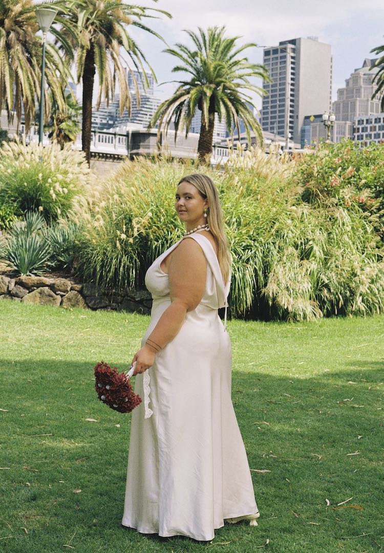 At this Melbourne wedding, the couple chose to forgo tradition for fashion shows and football